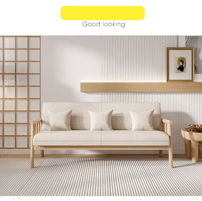 Scratch-Resistant Fabric Sofa with Black, Brown, Green, White Wood Finish fsmy-408