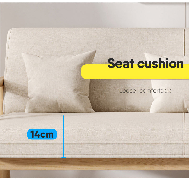 Scratch-Resistant Fabric Sofa with Black, Brown, Green, White Wood Finish fsmy-408
