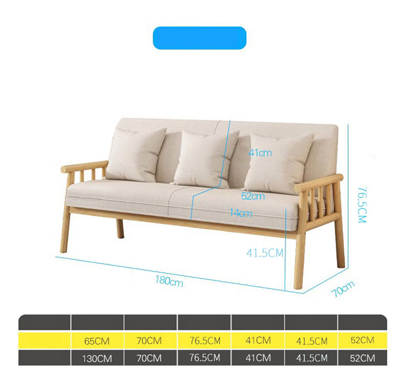 Scratch-Resistant Fabric Sofa with Black, Brown, Green, White Wood Finish fsmy-408