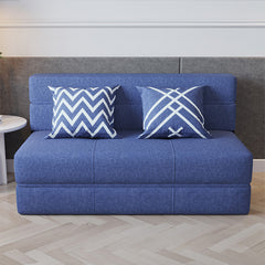 Luxurious Dark Gray-Blue Cotton-Linen Sofa - Modern Comfort in Light Khaki fsq-1416