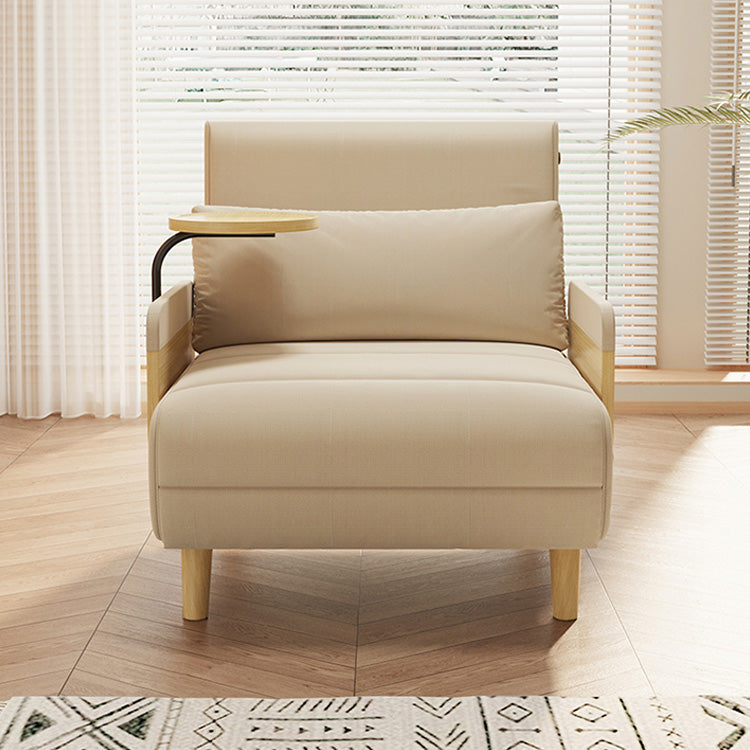 Elegant Beige Gray Sofa with Laminated Wood Frame and Cotton-Linen Upholstery fsq-1420