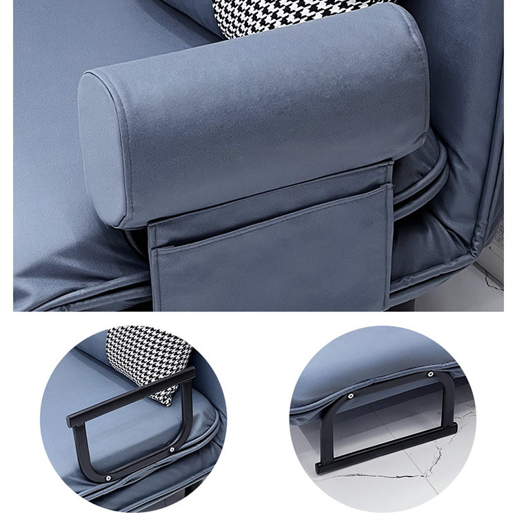 Stylish Leathaire Sofa in Blue, Orange, and Gray for Modern Living Rooms fsq-1422