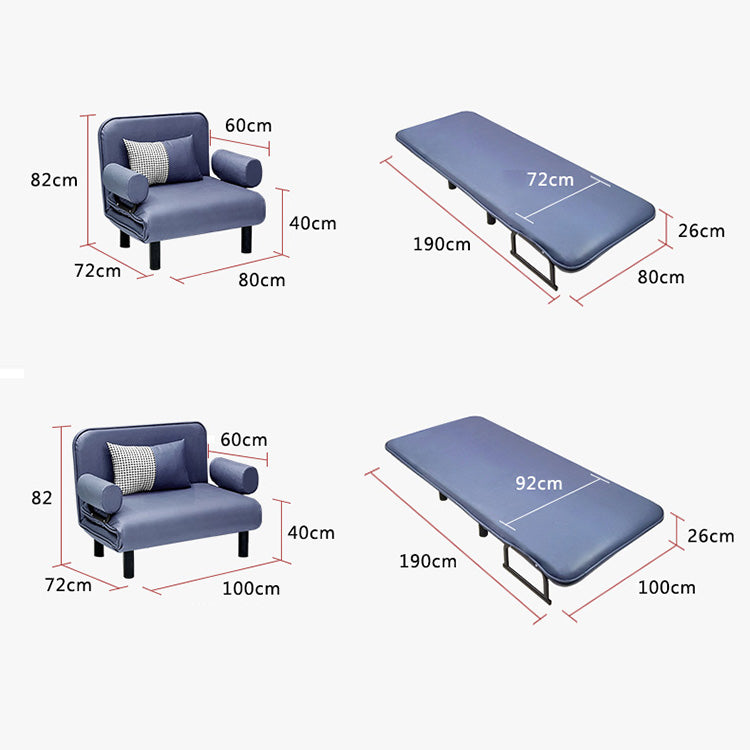 Stylish Leathaire Sofa in Blue, Orange, and Gray for Modern Living Rooms fsq-1422
