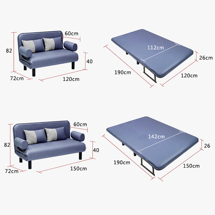 Stylish Leathaire Sofa in Blue, Orange, and Gray for Modern Living Rooms fsq-1422