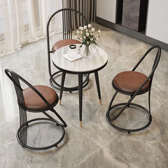 Chair Black Golden Synthetic leather ftzh-6352-ch