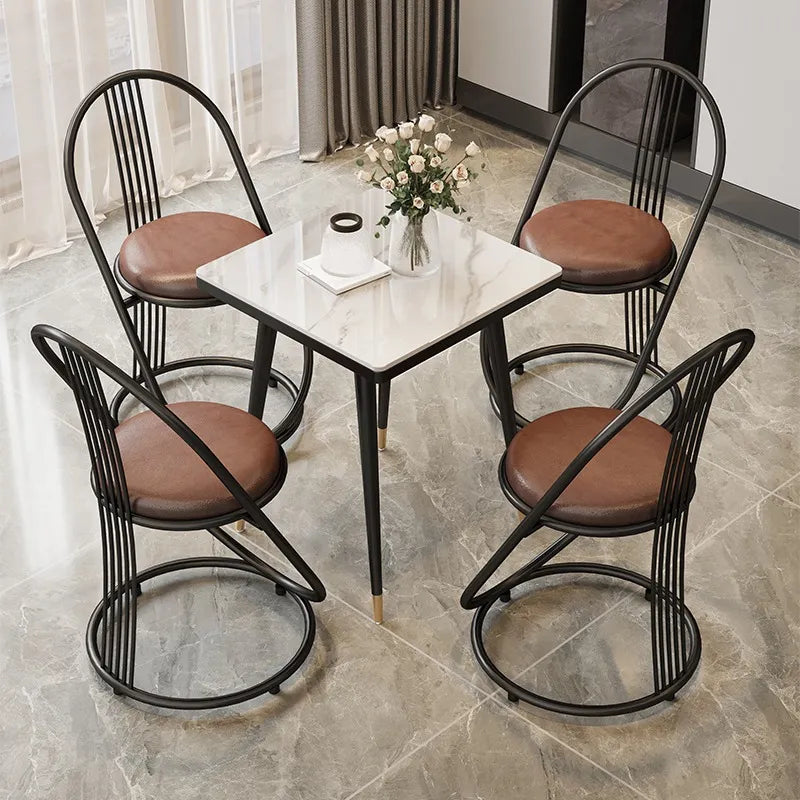 Chair Black Golden Synthetic leather ftzh-6352-ch