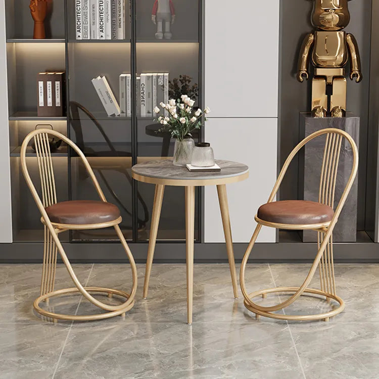 Chair Black Golden Synthetic leather ftzh-6352-ch