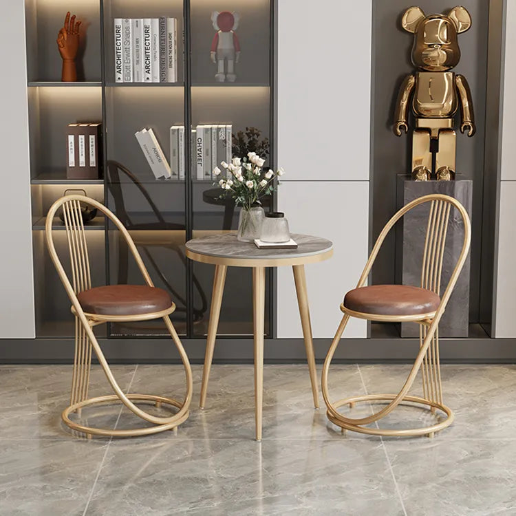 Chair Black Golden Synthetic leather ftzh-6352-ch