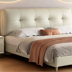 Bed Khaki Beige Gray Black Synthetic leather Pine Solid wood Multi-layer board fxbl-6385