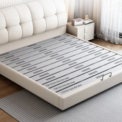 Bed Beige Blue Synthetic leather Solid wood Multi-layer board fxbl-6386