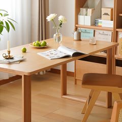 Stunning Natural Beech Wood Table - Elegant and Durable Furniture Piece fxgmz-600