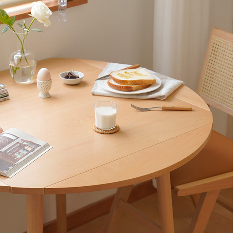 Elegant Natural Beech Wood and Metal Dining Table - Stylish and Durable fxgmz-602