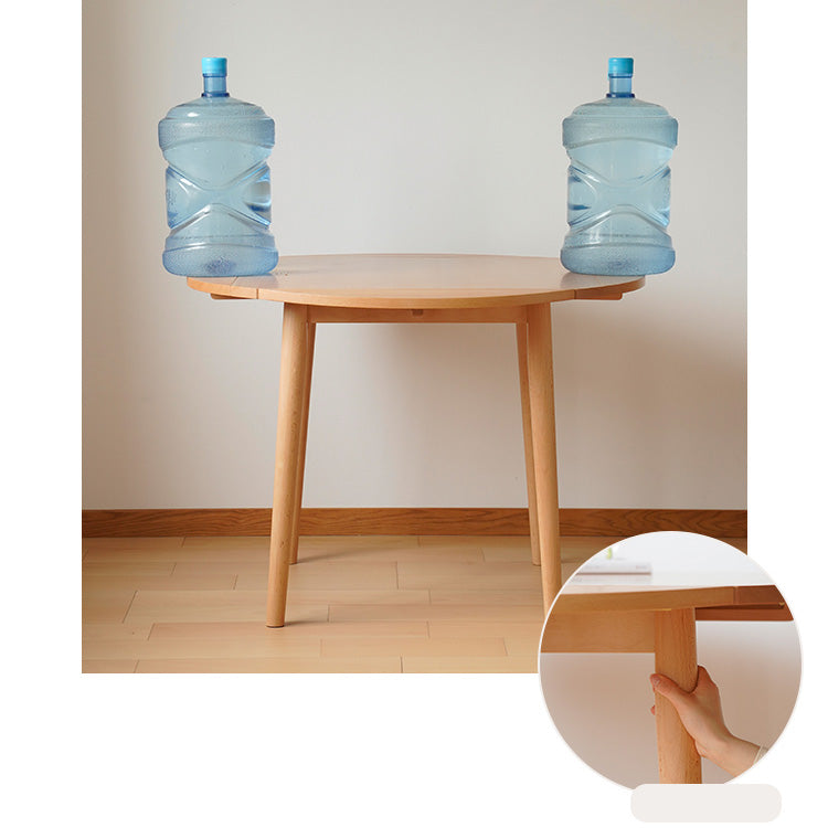 Elegant Natural Beech Wood and Metal Dining Table - Stylish and Durable fxgmz-602
