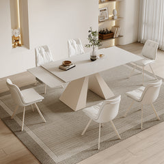 Stylish White Matte Table with Elegant Grey Glossy Marble Top – Perfect for Modern Homes fxj-680