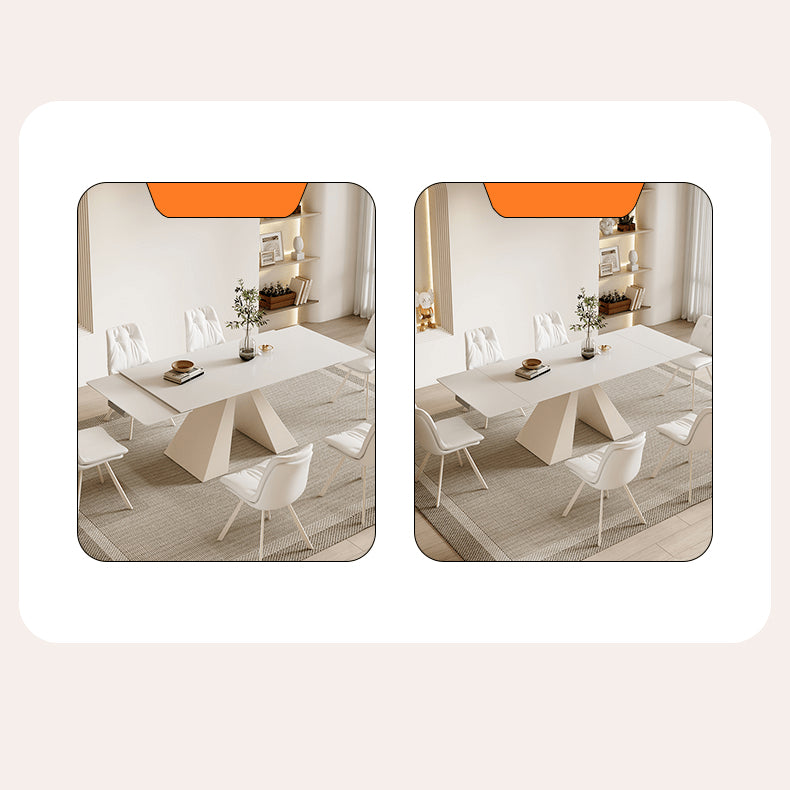 Stylish White Matte Table with Elegant Grey Glossy Marble Top – Perfect for Modern Homes fxj-680