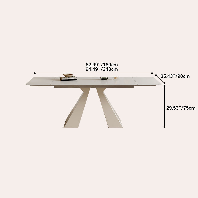 Stylish White Matte Table with Elegant Grey Glossy Marble Top – Perfect for Modern Homes fxj-680