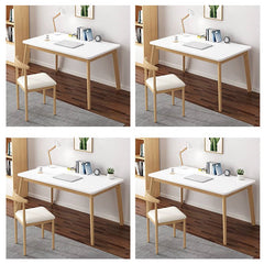 Solid Wood Table in Elegant White Finish - Perfect for Any Modern Home fxjc-920