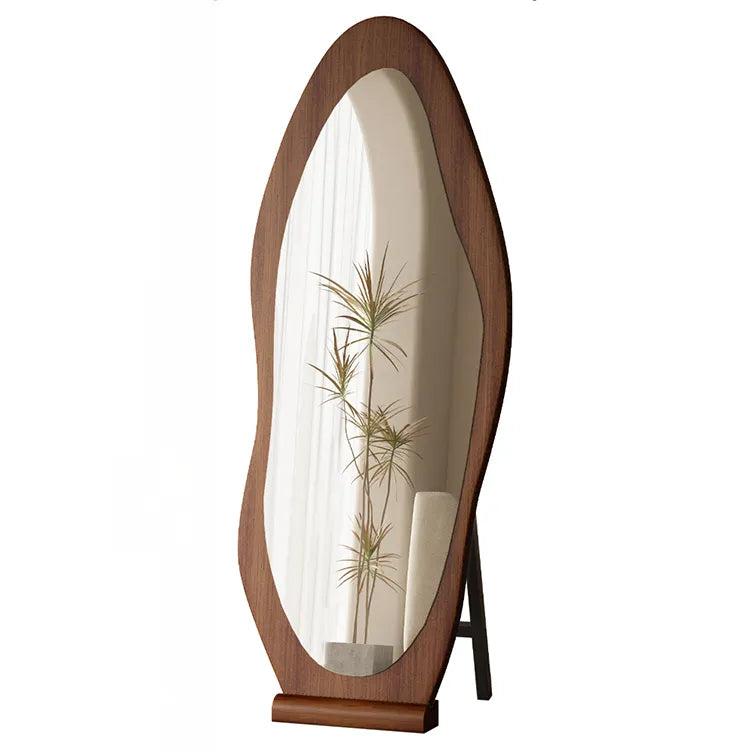Mirror Black Brown Natural Solid wood Glass fydzj-6525