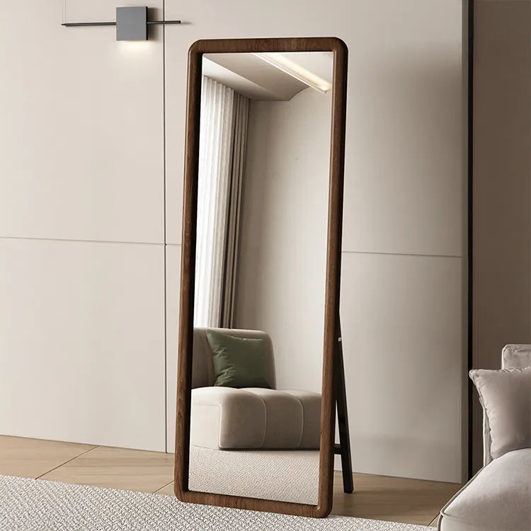 Mirror Brown Natural Brown red Solid wood Glass fydzj-6527