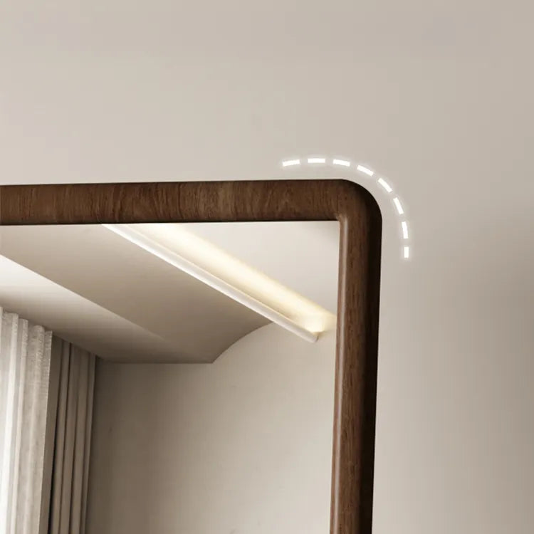Mirror Brown Natural Brown red Solid wood Glass fydzj-6527