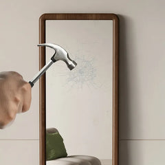 Mirror Brown Natural Brown red Solid wood Glass fydzj-6527