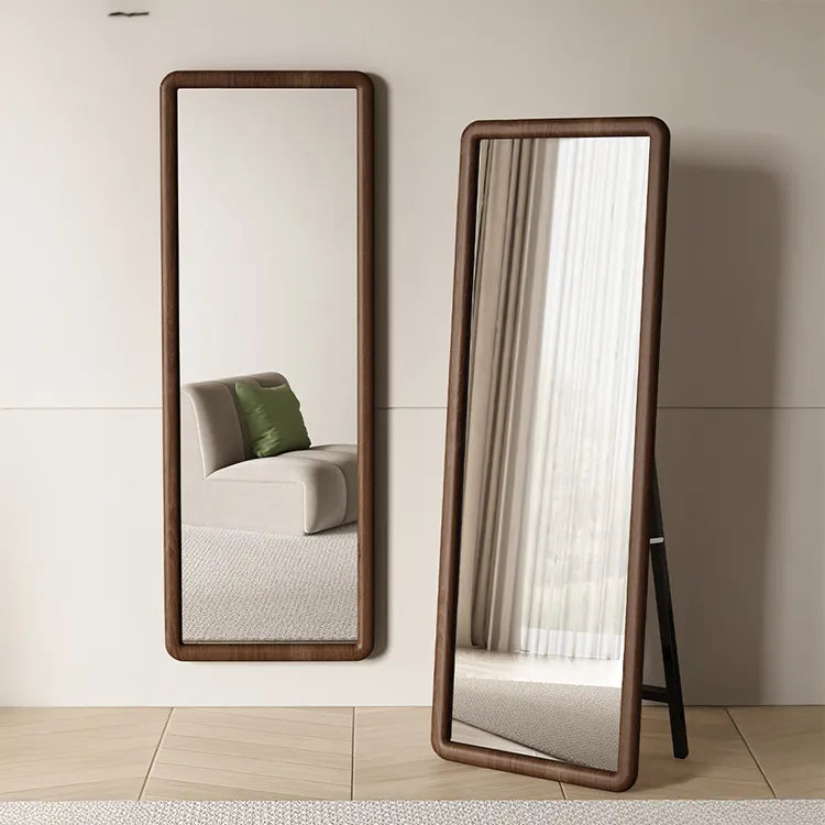 Mirror Brown Natural Brown red Solid wood Glass fydzj-6527
