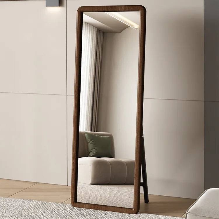Mirror Brown Natural Brown red Solid wood Glass fydzj-6527