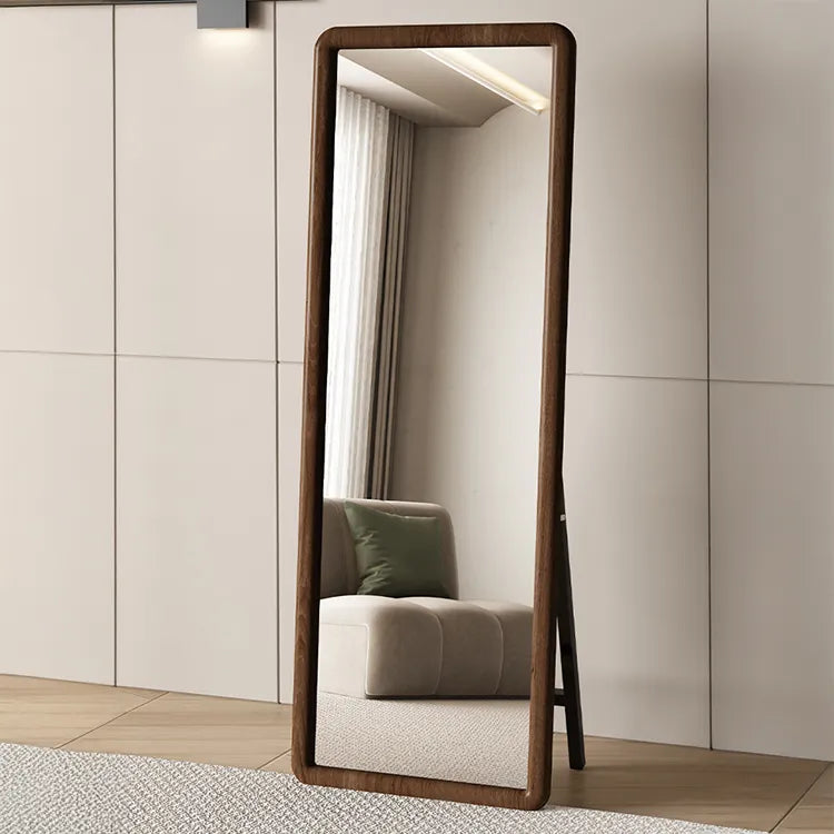Mirror Brown Natural Brown red Solid wood Glass fydzj-6527