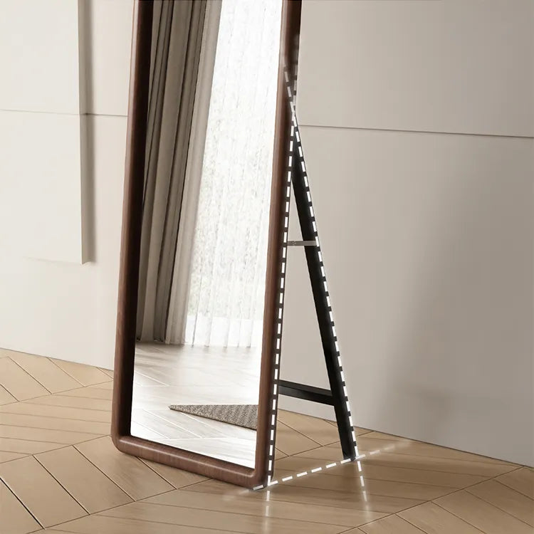 Mirror Brown Natural Brown red Solid wood Glass fydzj-6527
