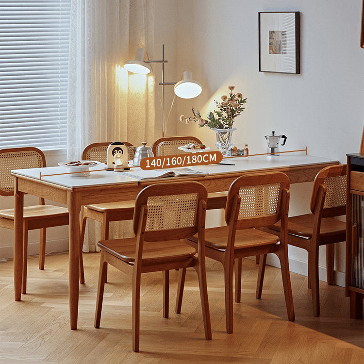 Discover Elegance: Table with Black Sintered Stone and Natural Wood Finishes fyg-653