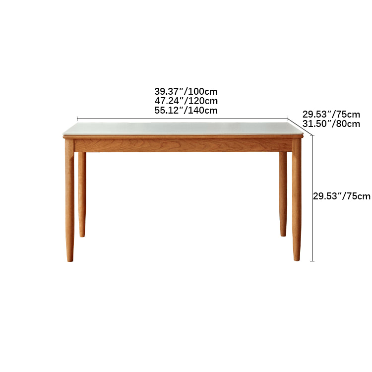 Discover Elegance: Table with Black Sintered Stone and Natural Wood Finishes fyg-653