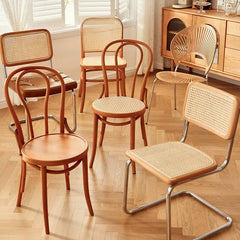Elegant Red Oak Wood Chair with Natural Finish and Comfortable Cotton Seat fyg-659