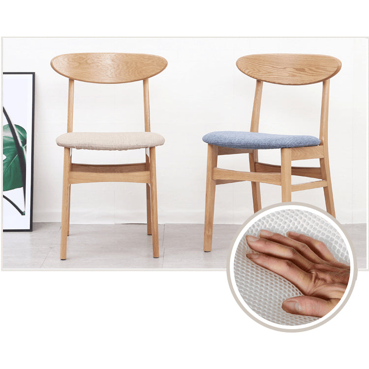Elegant White Chair with Red Oak Wood and Soft Cotton Upholstery fyg-660