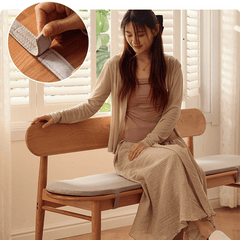Premium Cherry Wood Natural Finish Stool - Elegant and Durable Seating fyg-664