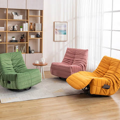 Modern Techno Fabric Sofa in Vibrant Violet, Green, Orange, Mint, Gray, and Red - Durable Particle Board and Metal Frame with Soft Silicon Fill fykl-423