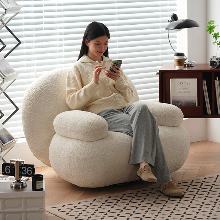 Stylish White Metal Sofa with Comfortable Cotton, Foam, and Polyester Upholstery fyx-830