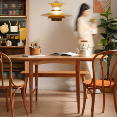 Elegant Cherry and Oak Wood Table with Steel Frame – Perfect for Modern Interiors fyx-840