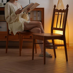 Elegant Natural Wood Chair in Rich Cherry Finish fyx-895