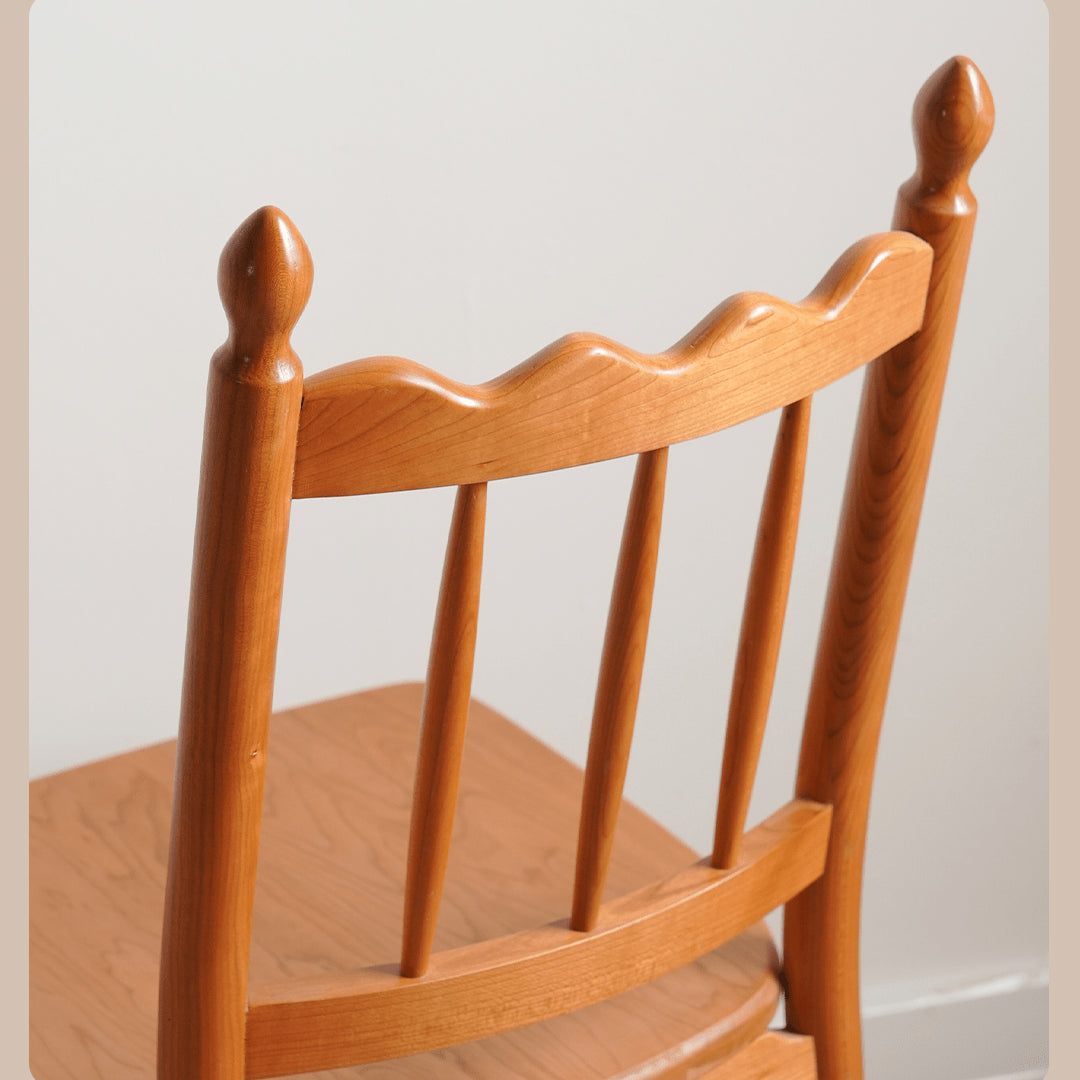 Elegant Natural Wood Chair in Rich Cherry Finish fyx-895