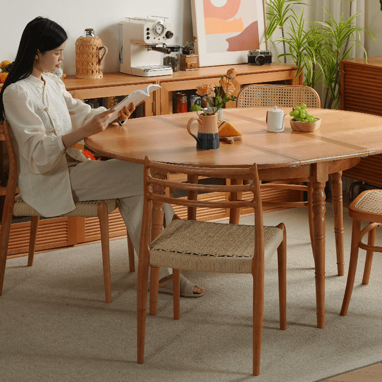 Natural Cherry Wood Chair, Kraft Paper Accent - Elegant & Durable Furniture fyx-897