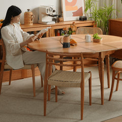 Natural Cherry Wood Chair, Kraft Paper Accent - Elegant & Durable Furniture fyx-897
