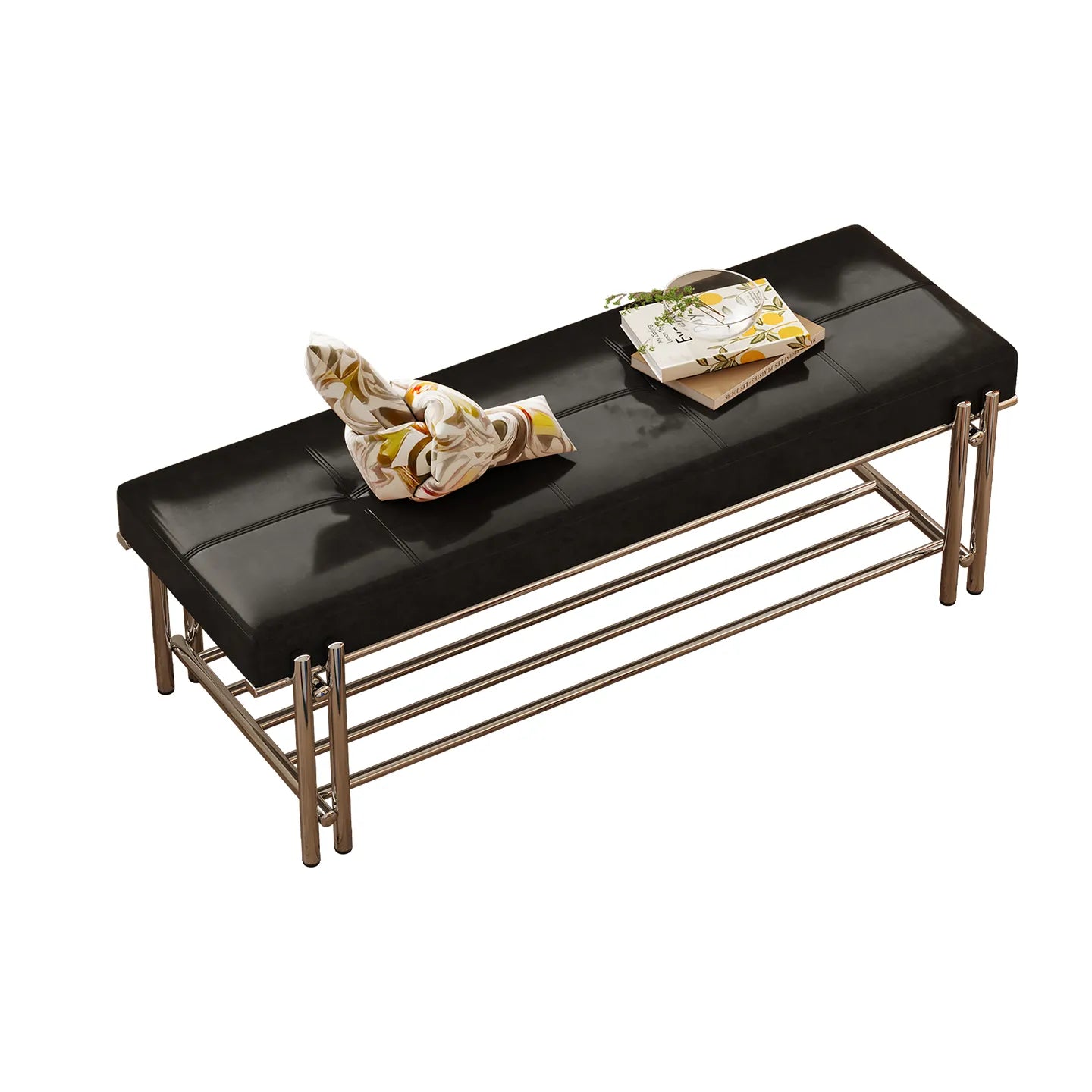 Stool Black Brown Green Dark green Cowhide Leather fyzn-6548