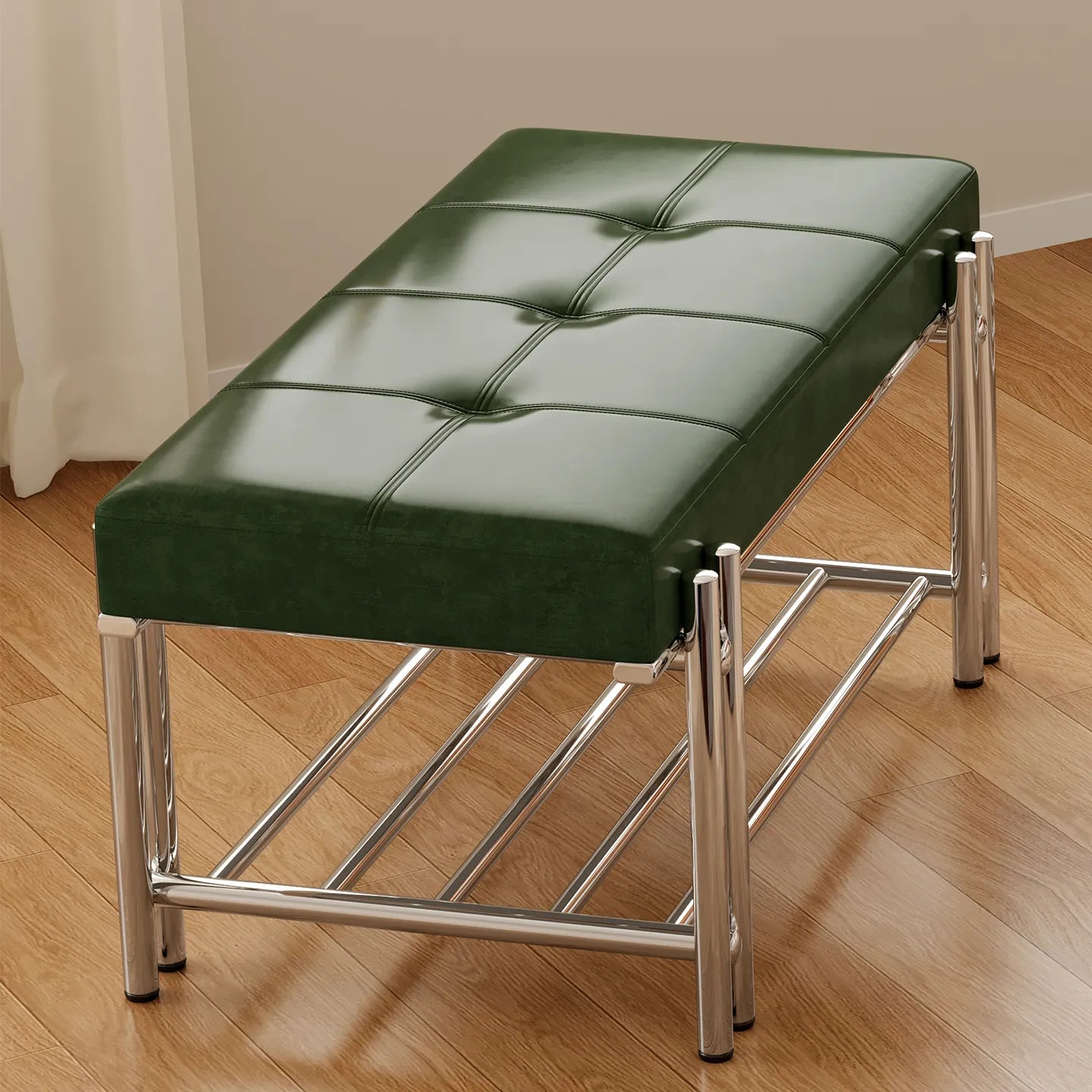Stool Black Brown Green Dark green Cowhide Leather fyzn-6548