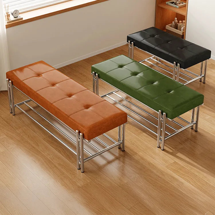 Stool Black Brown Green Dark green Cowhide Leather fyzn-6548