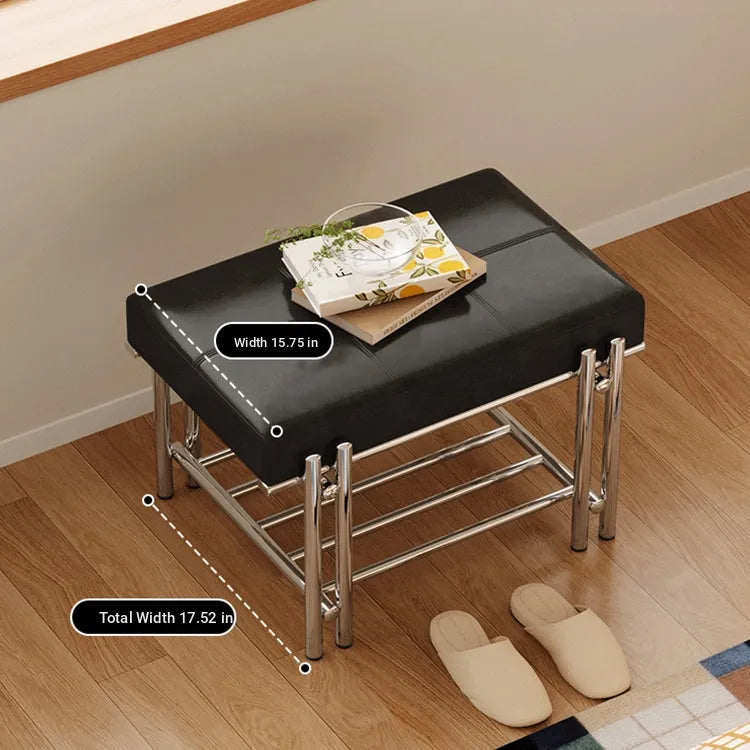 Stool Black Brown Green Dark green Cowhide Leather fyzn-6548