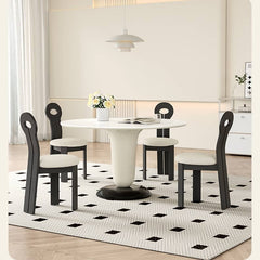 White Oak Chair with Luxe Faux Lambswool Upholstery hagst-333
