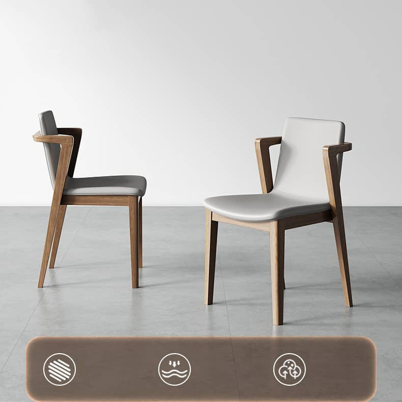 Stylish Dark Gray Ash Wood Chair with Scratch-Resistant Fabric hagst-335