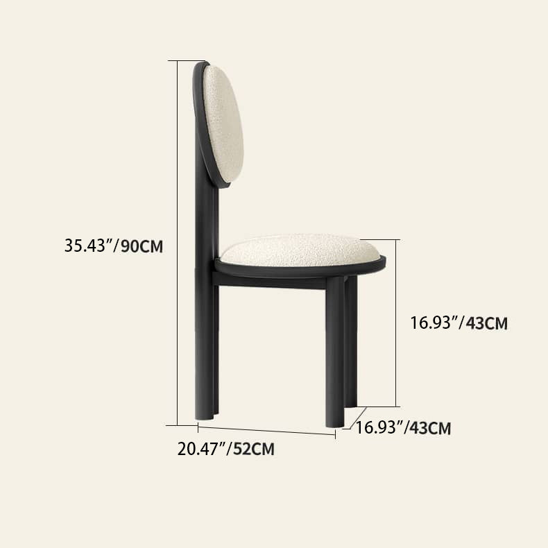 White Oak Chair with Luxurious Faux Lambswool Upholstery hagst-336
