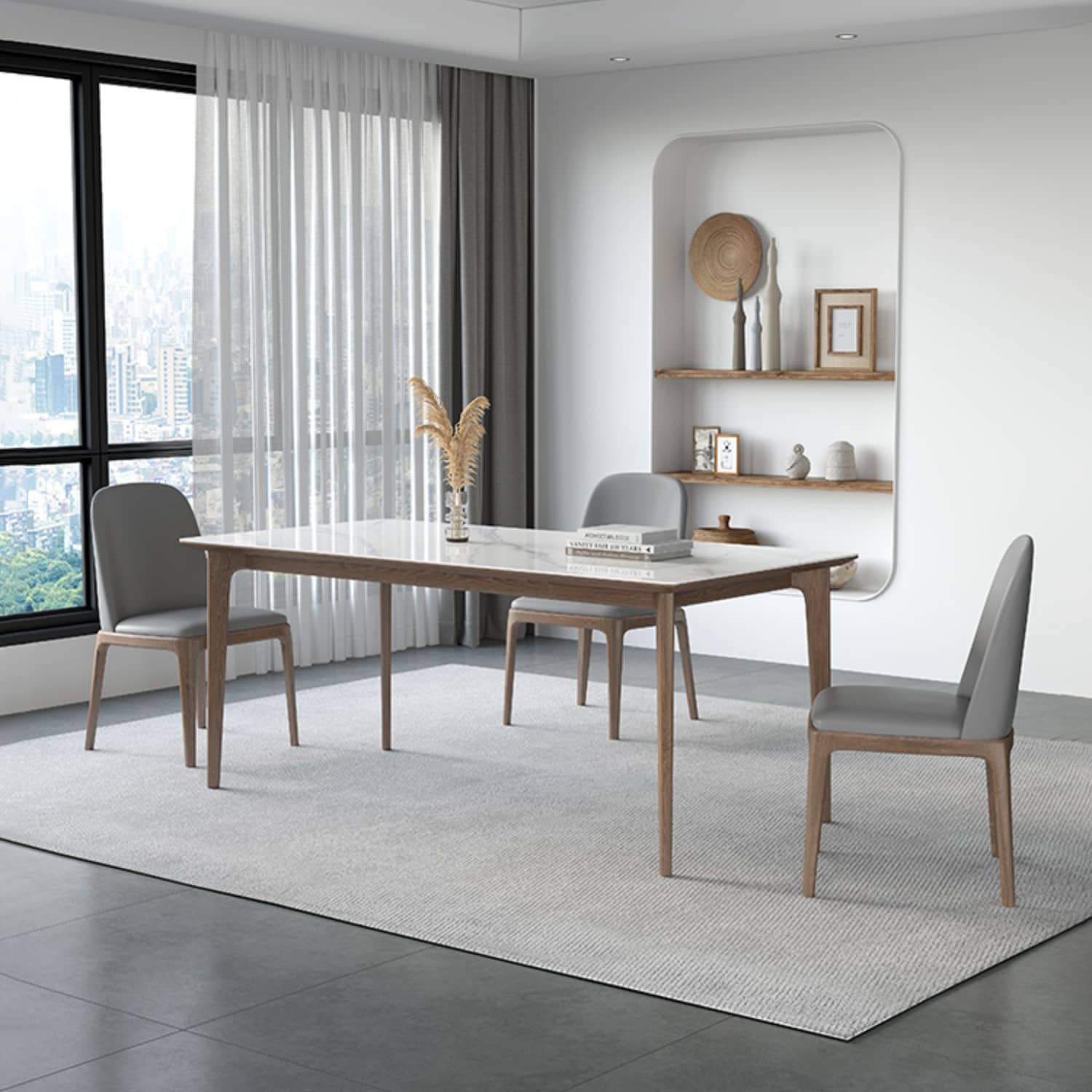Elegant Dark Gray Ash Wood Chair with Scratch-Resistant Fabric - Durable & Stylish Seating hagst-338