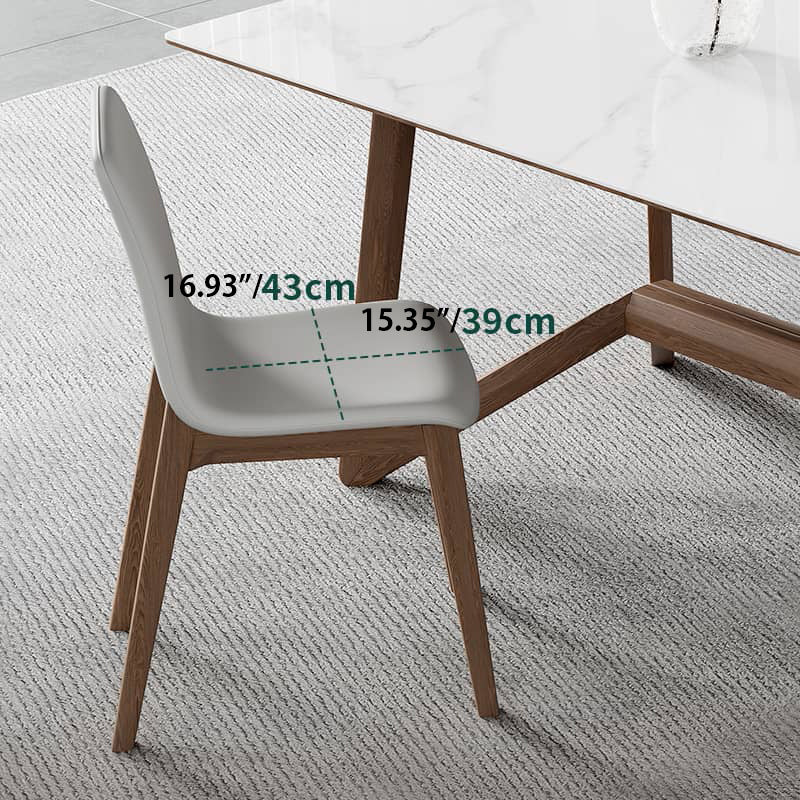 Modern Light Gray Ash Wood Chair with Durable Scratch-Resistant Fabric hagst-340